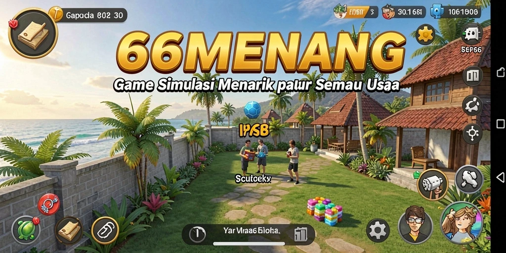 Screenshot gameplay 66MENANG yang menunjukkan interaksi karakter dan tantangan.