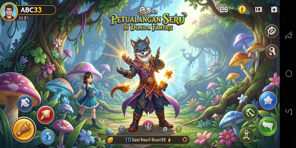 Tampilan gameplay ABC33 yang menampilkan petualangan epik dan menantang.