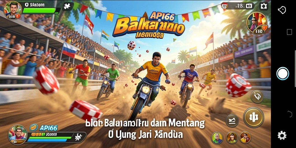 Tampilan gameplay seru dari API66 dengan aksi balapan yang mendebarkan.