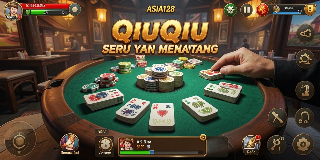 Screenshot gameplay QiuQiu ASIA128 yang mendebarkan.