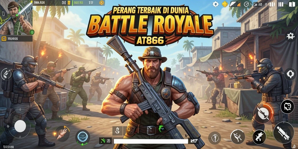 Gameplay seru di pertempuran AT866 Battle Royale.