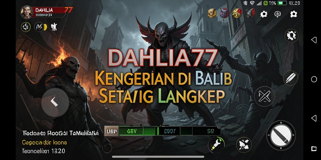 Tampilan menakutkan dari gameplay DAHLIA77 di tengah kegelapan.