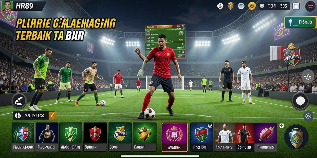 Tampilan antarmuka aplikasi HR89 untuk taruhan olahraga.