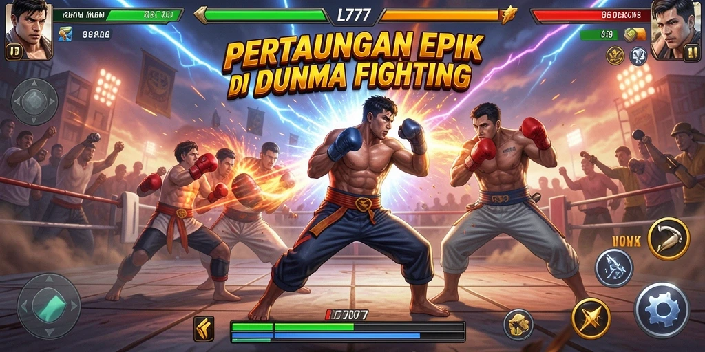 Screenshot gameplay menunjukkan pertarungan seru di arena L777.