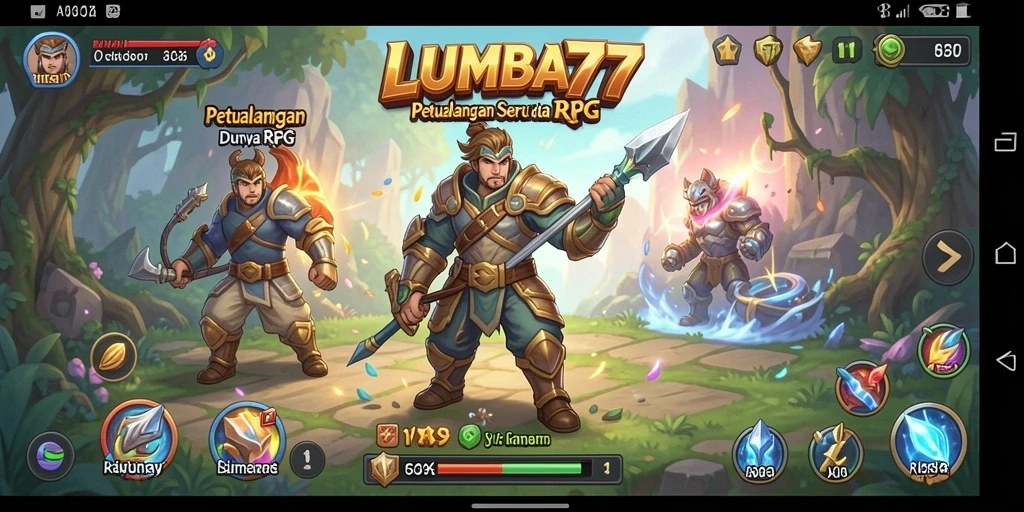Tangkapan layar gameplay LUMBA77 menampilkan aksi pertarungan mendebarkan.