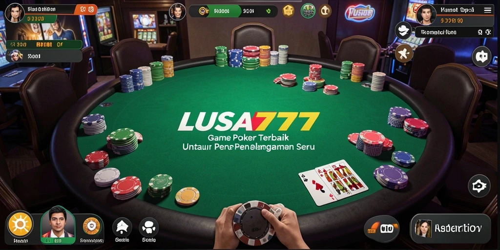 Tampilan gameplay yang menegangkan dalam aplikasi Poker LUSA777.