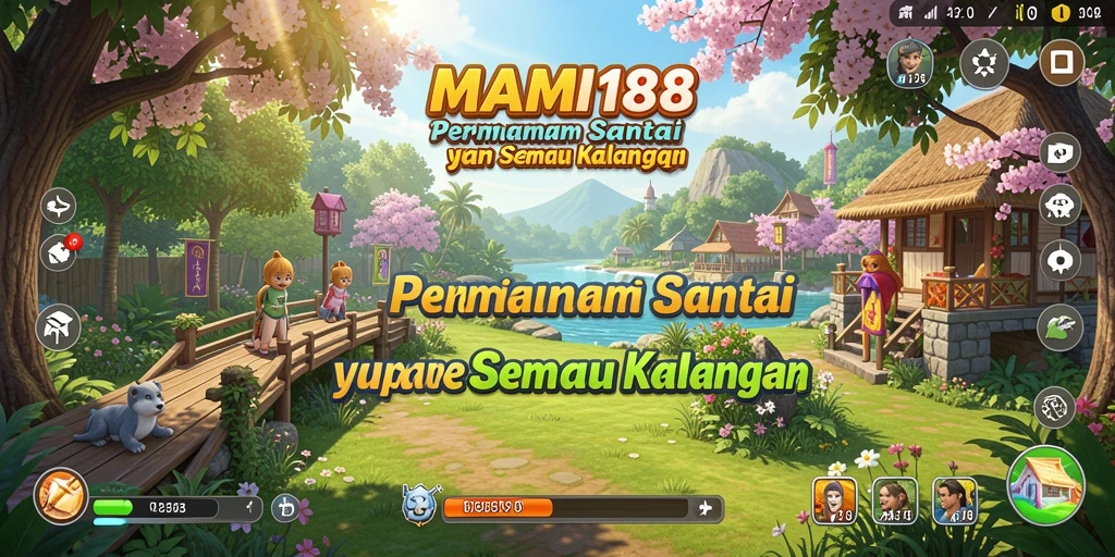 Screenshot utama MAMI188 menunjukkan gameplay yang ceria dan menyenangkan.