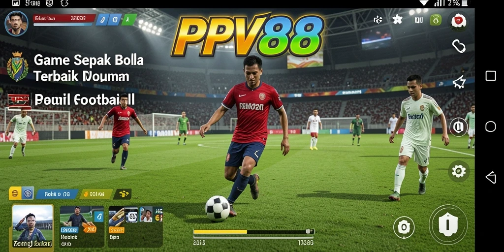 Tampilan gameplay PPV88 yang mendebarkan dengan aksi sepak bola seru.