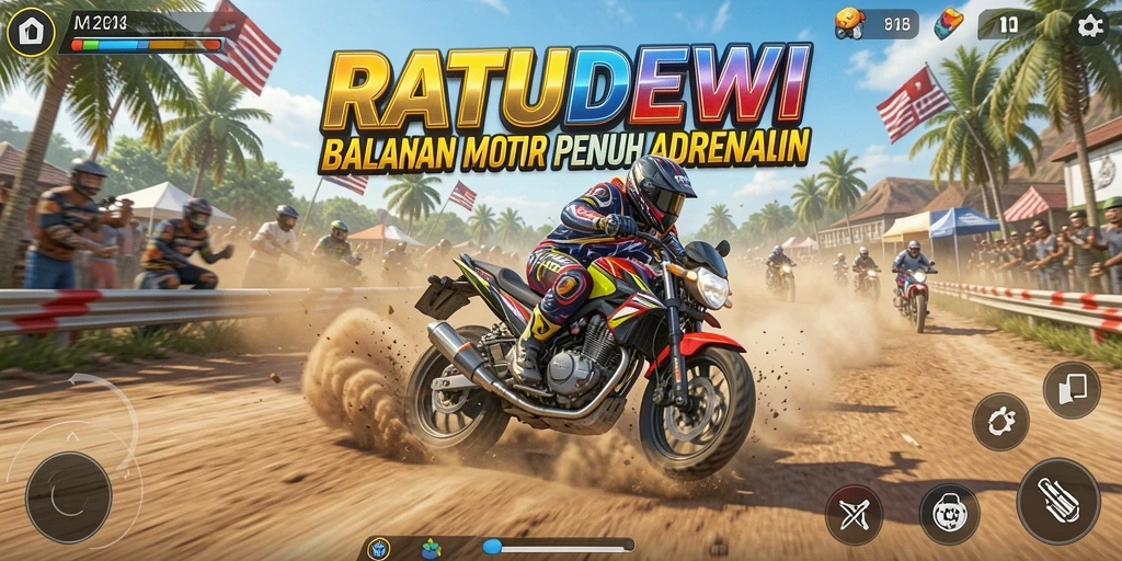 Tampilan menegangkan dari balapan motor dalam RATUDEWI.