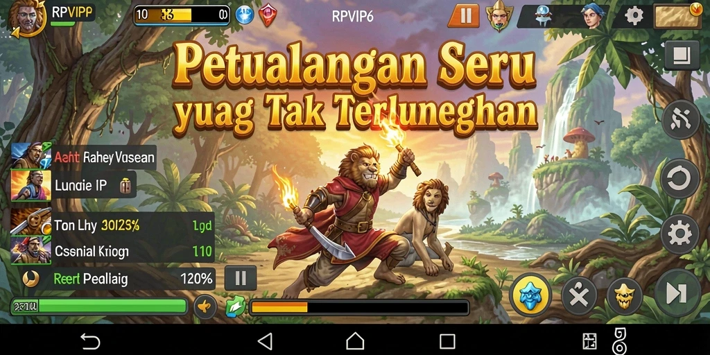 Screenshot RPVIP6 menunjukkan gameplay petualangan yang mendebarkan.