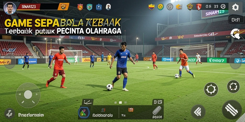 Tampilan gameplay yang menarik dalam SINAR123 dengan aksi sepak bola yang seru.