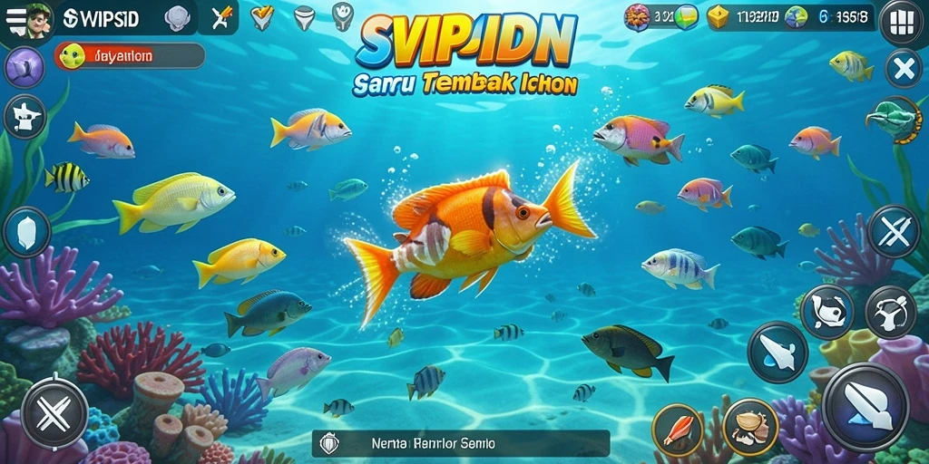 Gameplay seru SVIPSIDN yang penuh dengan aksi tembak ikan.