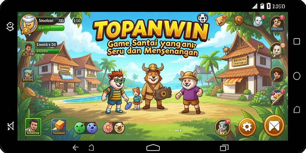 Tampilan gameplay <strong>TOPANWIN</strong> yang cerah dan menyenangkan.