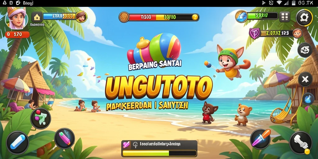 Tampilan gameplay UNGUTOTO yang seru dan menantang.