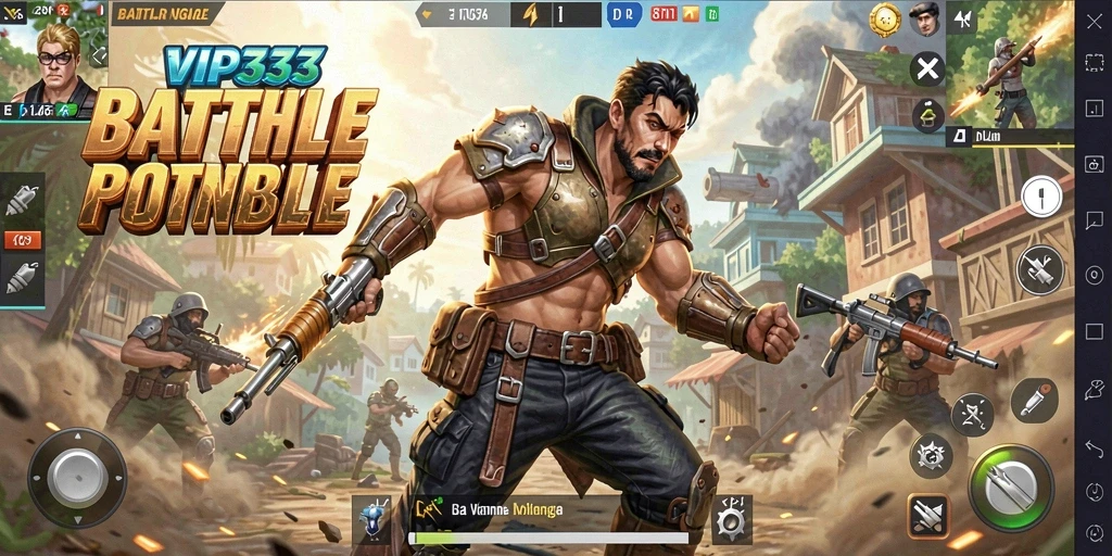 Tampilan gameplay intens di VIP333 dengan aksi Battle Royale yang seru.