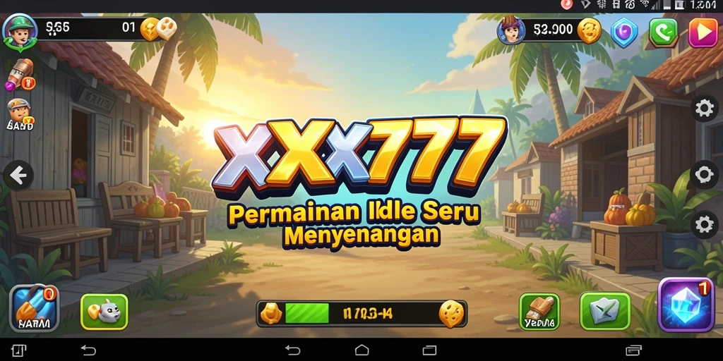 Tampilan screenshot XXX777 menampilkan gameplay Idle yang menarik dan penuh warna.